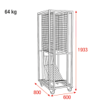 Pipe & Drape Transportkar Wentex voor 9 Gordijnen