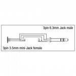 XGA39 DAP MINI JACK (f) NAAR JACK STEREO (m)