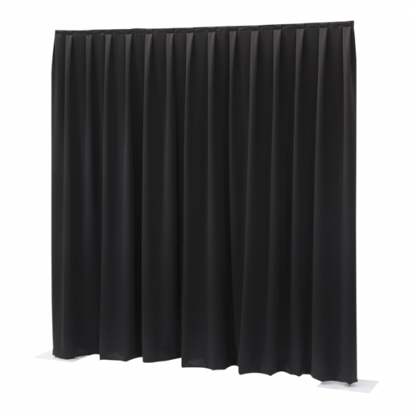 Pipe & Drape Curtain Wentex Molton 330x300 cm Pleated (Black)